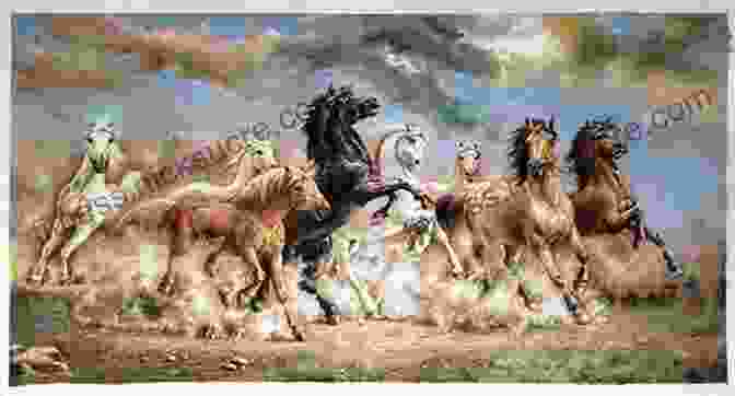 A Group Of Horsemen Galloping Across A Vast Plain Under A Stormy Sky Hunting Trips Of A Ranchman: Sketches Of Sport On The Northern Cattle Plains