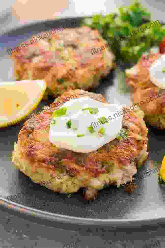 A Tempting Image Of Golden Brown Crab Cakes Served With A Creamy Remoulade Sauce. The Beach House Cookbook Mary Kay Andrews