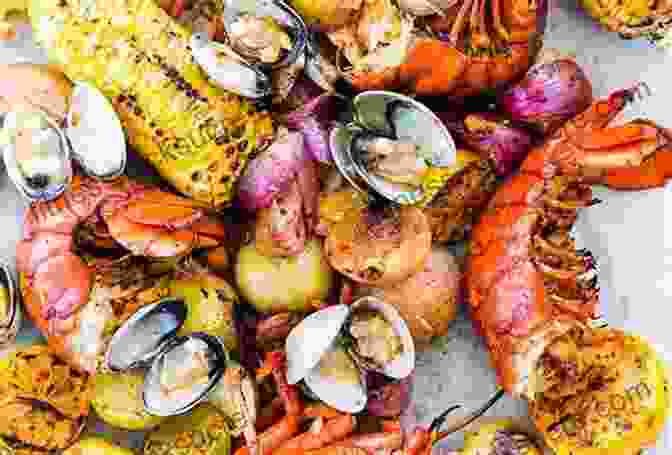 A Traditional New England Clam Bake With Steamed Clams, Mussels, Lobster, Corn On The Cob, And Potatoes. Big Flavors From Italian America: Family Style Favorites From Coast To Coast