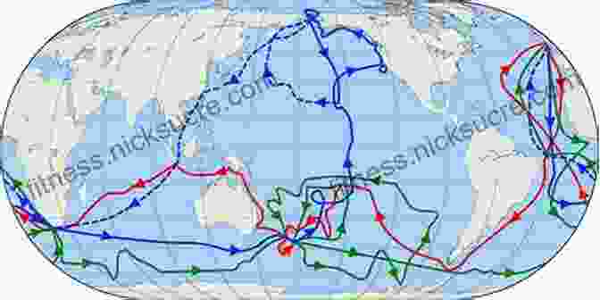 An Old Map Of The World, Showing The Routes Of Captain Cook's Three Voyages. Captain James Cook Lauren Drain