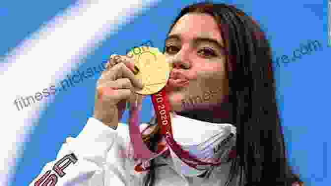 Anastasia Pagonis, A Smiling Young Woman With A Gold Medal Around Her Neck, Stands On The Podium At The Paralympic Games Unsinkable: From Russian Orphan To Paralympic Swimming World Champion