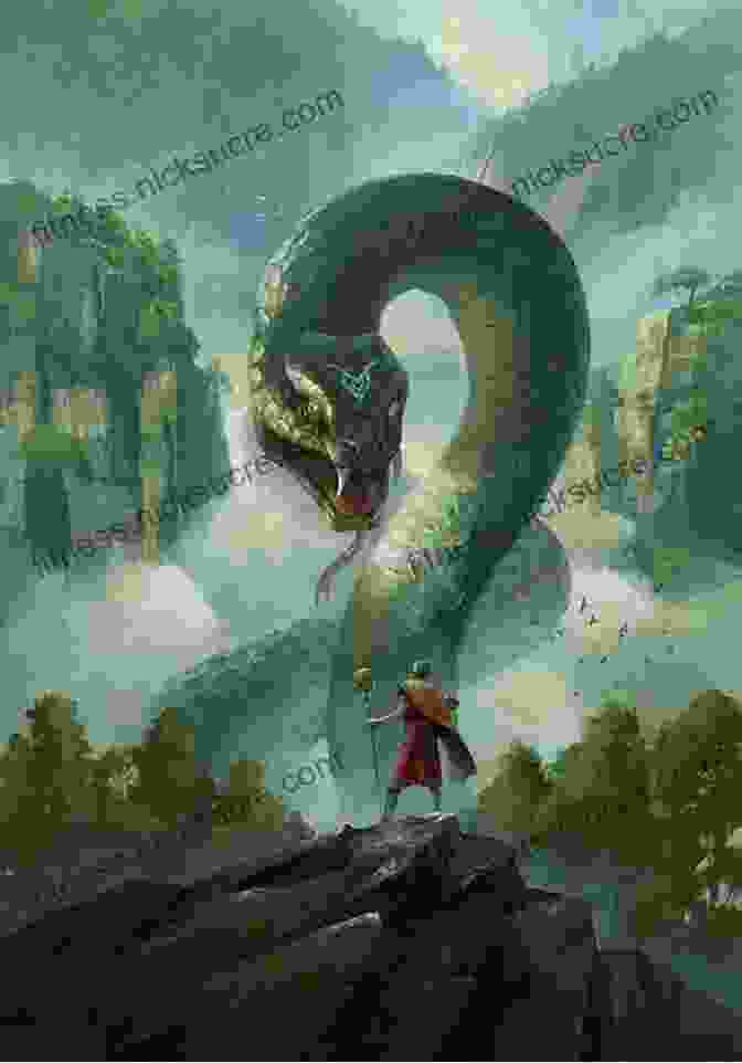 Merlin Battling A Giant Serpent In A Dark Forest Merlin And The Moor: The Saga Begins (Merlin And The Moor Trilogy 1)