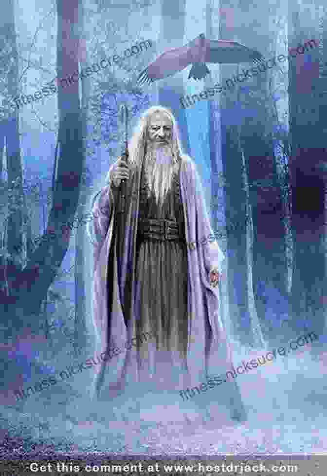 Merlin Standing In A Misty Forest, Holding A Staff Merlin And The Moor: The Saga Begins (Merlin And The Moor Trilogy 1)