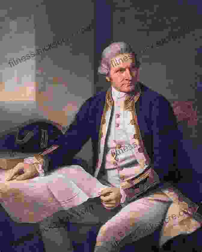 Portrait Of Captain James Cook, A Man With A Determined Expression, Wearing A Blue Coat And White Cravat. Captain James Cook Lauren Drain